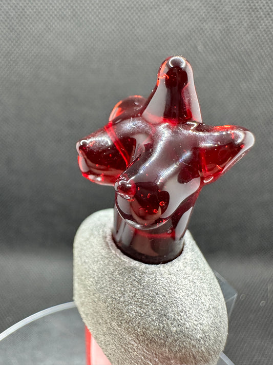 Translucent ruby red Bust