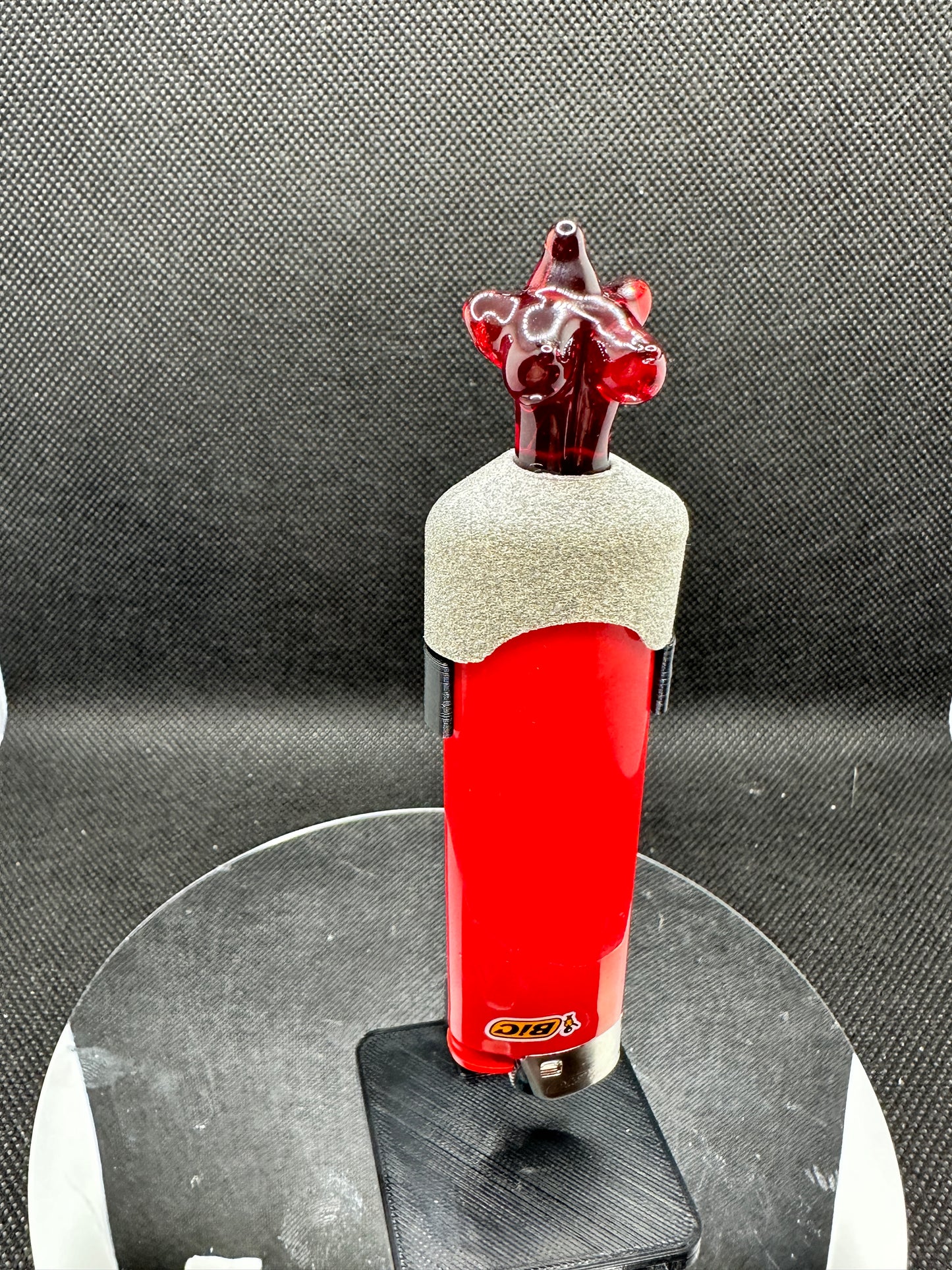 Translucent ruby red Bust