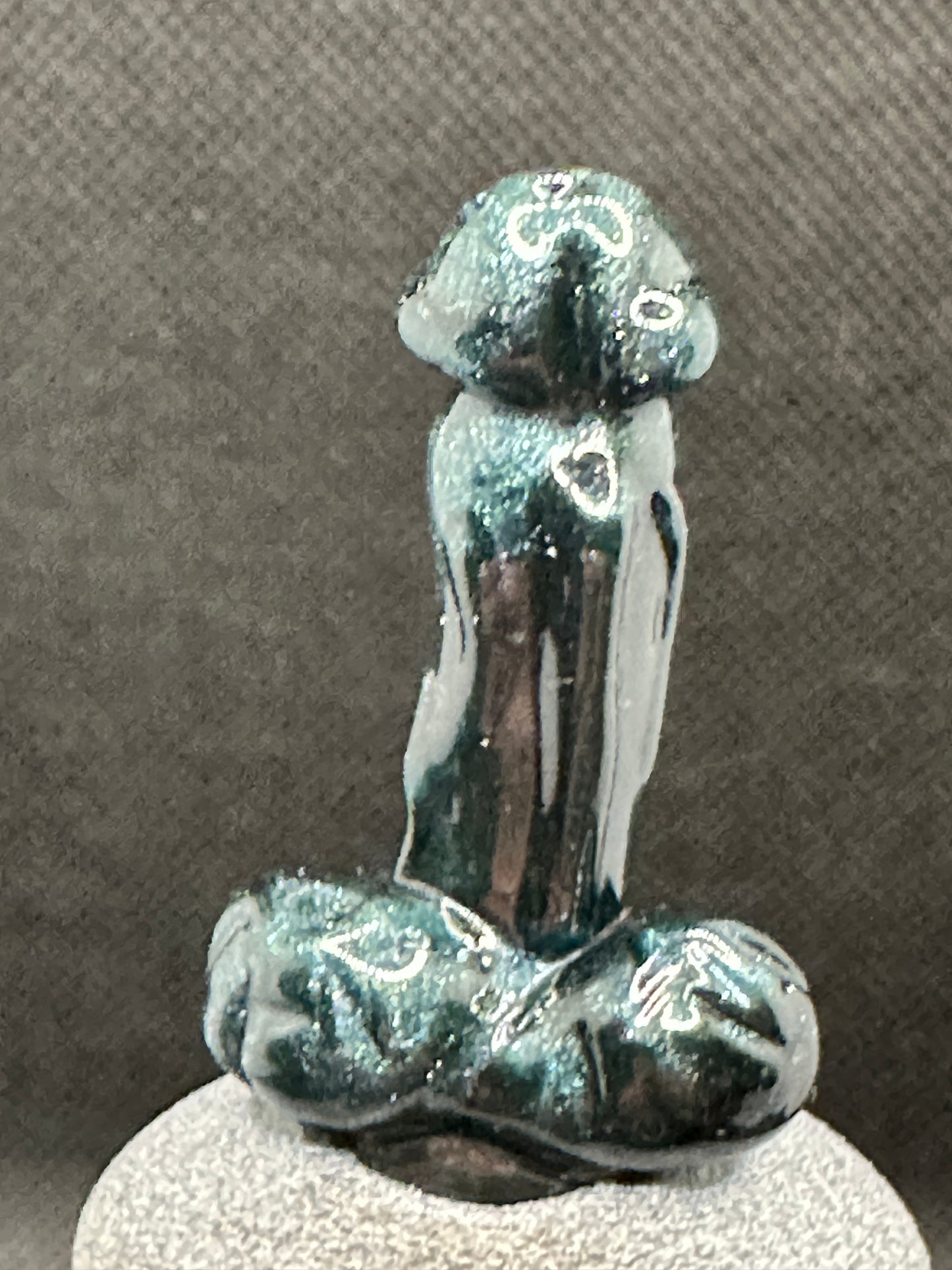 @hensleyglassart teal/black peen